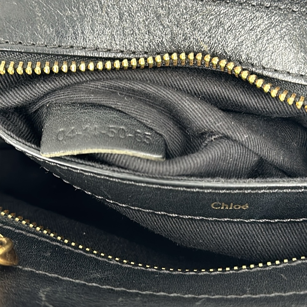 Authenticated Chloe Leopard Alice 2 Way Handbag- Black - Picture 15 of 17